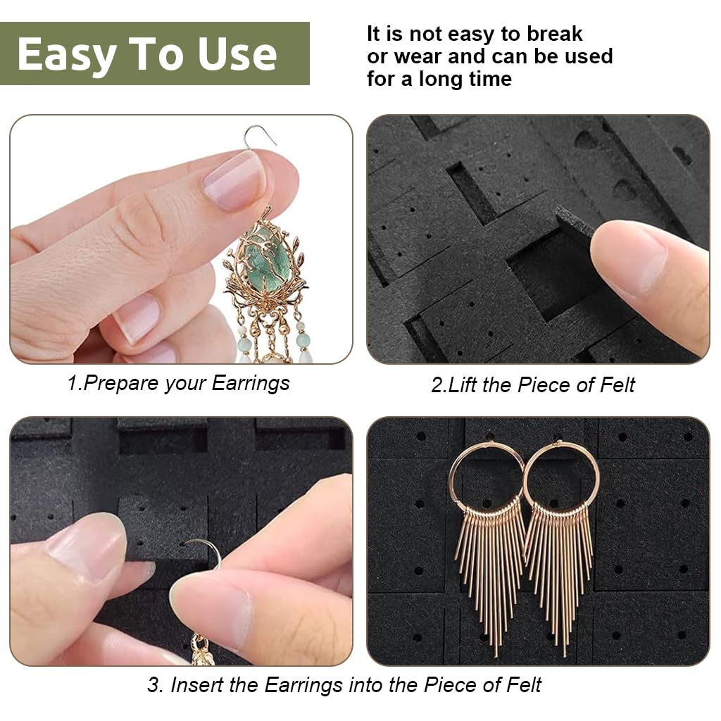 HASTHIP® Wall Hanging Jewellery Organizer for Women, Large Necklaces Earrings Organizer Box Hanger, Soft Felt Bracelets Earrings Storage Holder Display Board for Jewelry, Ear Studs, Hair Clips HASTHIP® Wall Hanging Jewellery Organizer for Women, Large Necklaces Earrings Organizer Box Hanger, Soft Felt Bracelets Earrings Storage Holder Display Board for Jewelry, Ear Studs, Hair Clips